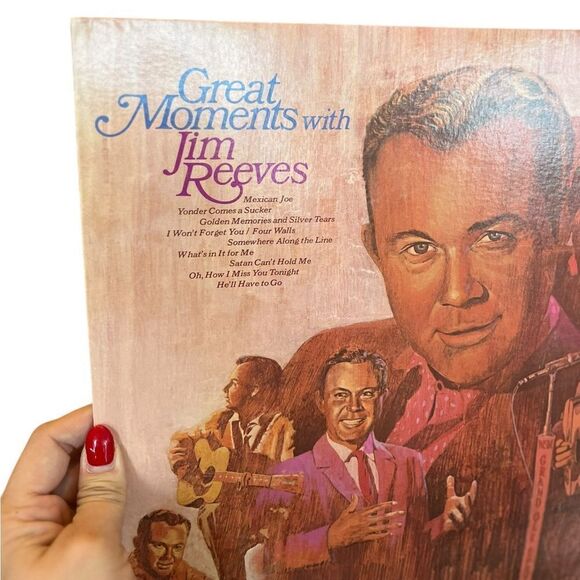 VINTAGE JIM REEVES GREAT MOMENTS LP COUNTRY VINYL RECORD - Picture 2 of 4